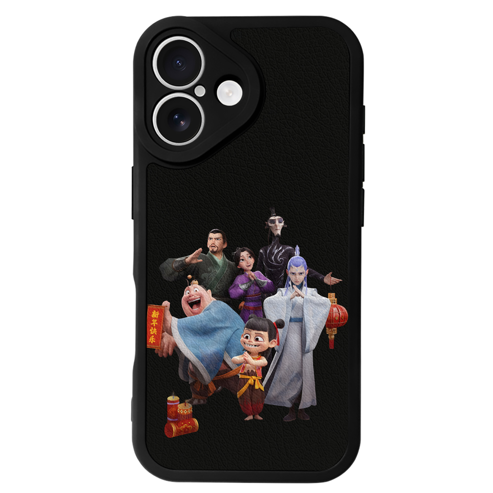 （画像用） Ne Zha 2 ナタ 魔童の大暴れ 【iPhone 16シリーズ対応】シリコンスマホケース（レザー調） 材質：シリコン